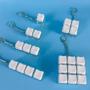 Μηχανικό Πληκτρολόγιο Keycap Fidget Παιχνίδι Μπρελόκ Σχέδιο Αυτιά Γάτας Διαφανής Βάση Ανακούφιση Στρες για Γραφείο Σχολείο