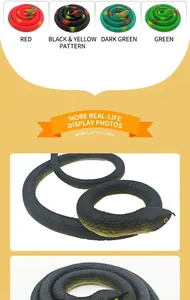 Realistic rubber toy snake model for pranks and Halloween decoration with detailed texture