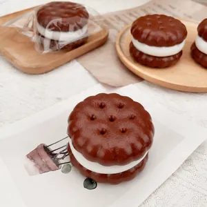 Simulation Chocolate Sandwich Cookie Squishy Toy Slow Rising Decompression Fidget Toy