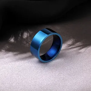 316 Stainless Steel Plain Band Ring For Men Women Minimalist Mirror Polished Titanium Steel Flat Ring Modern Unisex Jewelry Accessory