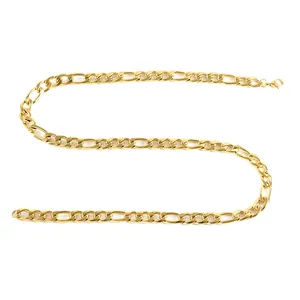 18k vergoldete 304 Edelstahl Figaro NK-Kette Halskette für Damen und Herren