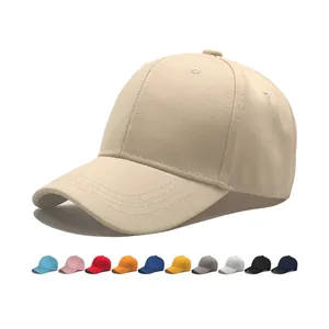 High-quality pure cotton kids baseball cap in beige with multiple color options.