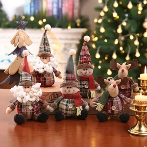 Weihnachtsbaum Hängedekoration Karostoff Puppe Weihnachtsmann Schneemann Rentier Plüsch Anhänger Für Feiertag Party Heim Geschenke