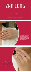 Elegant S925 sterling silver ring with square moissanite worn on a model's hand