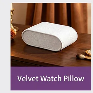 Soft white velvet watch display pillow for jewelry storage and elegant presentation