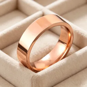 Minimalist Stainless Steel Plain Band Ring Mirror Polished Brushed Unisex Finger Jewelry For Daily Wear Office Gift