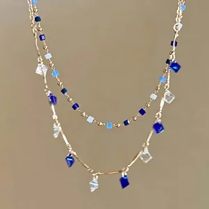 Collana con Pendente a Forma di Gatto in Lega e Zirconia per Donna Oro Rosa Argento Catena Madreperla Gioielli Gatto Carino
