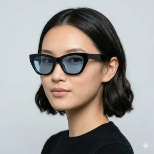 Retro Cat Eye Sunglasses UV400 Protection PC Frame AC Lens Trendy Vintage Outdoor Sun Glasses Women Men