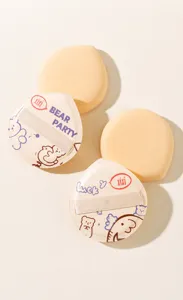 Detailed view of soft bear-themed marshmallow cushion puffs showing Style A and B shapes