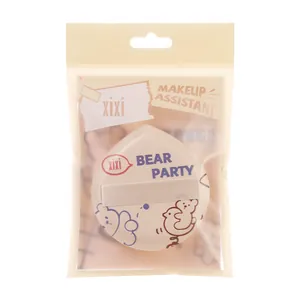 Éponge de maquillage xixi Bear Party douce pour fond de teint liquide et poudre, usage facile