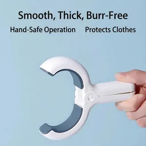Heavy duty windproof quilt clip for non-marking clothes drying on light blue background