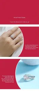 Detailed view of an S925 sterling silver halo ring featuring a sparkling moissanite