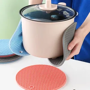 Dessous de plat en silicone nid d'abeille résistant à la chaleur pour casseroles chaudes