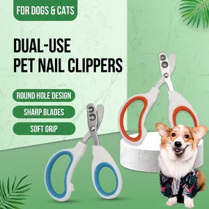 Tagliaunghie professionale per animali con design a foro tondo per cani e gatti