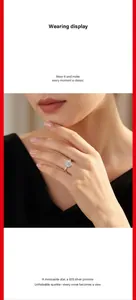 Detailed view of model wearing an elegant round moissanite halo ring in S925 silver