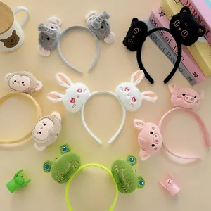 Assorted cute plush animal headbands for kids and adults, perfect for cosplay performance.