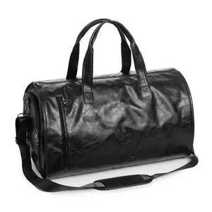 Black convertible garment bag with smooth texture and adjustable strap