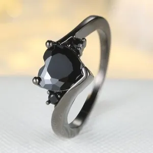Damen Mode Herzform Ring Mikropflaster Zirkonia Kupfer Ring Romantisch Galvanisierter Fingerschmuck Geschenk Für Valentinstag