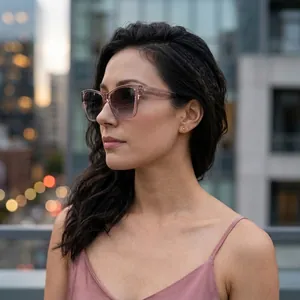 Cat Eye Zonnebril PC-Montuur AC-Lenzen UV400-Bescherming Retro Hiphop Street Style Voor Dames En Heren