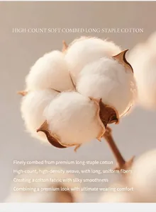 Detailed macro view of soft combed long-staple cotton fibers for premium hoodies