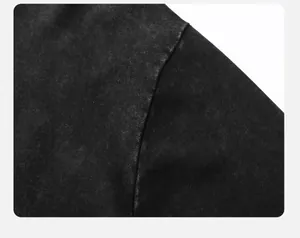 Detail view of 360G heavy fabric with distressed wash effect and reinforced seam stitching