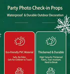 Detail graphic illustrating eco-friendly PVC material features for inflatable Christmas balls