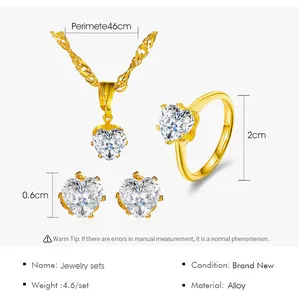 Detailed measurements of heart-shaped zircon necklace earrings and ring set