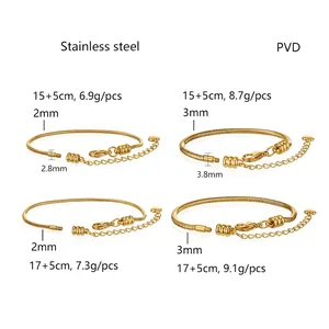 Specifiche dettagliate per bracciali a catena di serpente in acciaio inossidabile dorato