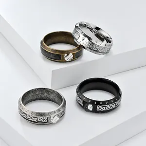 Vintage Noords Viking Runen Levensboom Roestvrij Stalen Ring Heren Keltische Knoop Bandring Mythologische Symbolen Sieraden Cadeau