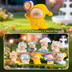 Set of 9 PAI cat crystal blind box figurines with cute animal designs.