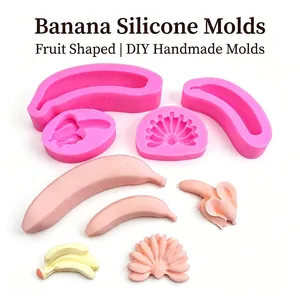3D Banana Silicone Mold Realistic Fruit Shape For Cake Mousse Jelly Pudding Chocolate Baking Decorating Tool
