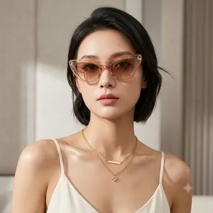 Stylish brown cat-eye sunglasses for women with UV protection for travel and fashion.