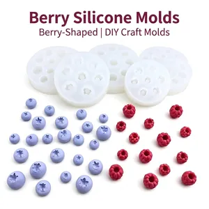 Blueberry Raspberry Silicone Mold For Chocolate Fondant Candy Resin Craft DIY Fruit Shape Cake Decorating Tool Flexible
