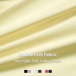 Naked-feel nylon spandex fabric detail for yoga sports bra