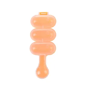 Orange 3-hole shaker mold for DIY children's rice balls and meatballs sushi tool