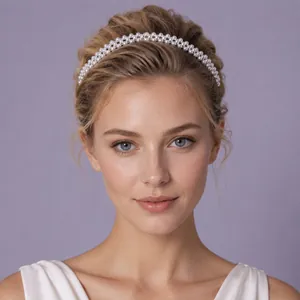 Élégante Ceinture Chaîne de Taille en Künstliche Perles d'Imitation Ruban Organza Accessoire de Robe Perlé à la Main pour Mariage Banquet Femme