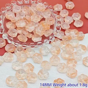 Close-up of 14mm gradient glass cat paw beads for handmade DIY jewelry making crafts