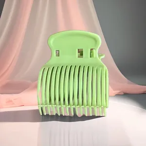Pinza térmica profesional verde claro para el cabello, ideal para peluquería