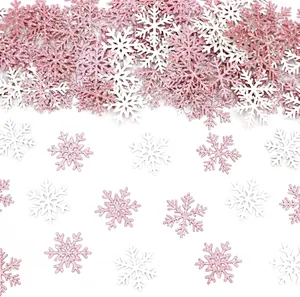 Kerst Sneeuwvlok Confetti Glitter Papier Sneeuwvlokken Voor Kerstfeest Tafeldecoratie Winter Wonderland Bruiloft DIY Knutselen