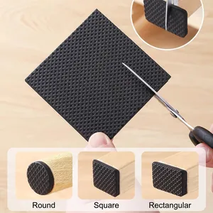 Thick non-slip furniture leg pads for chair legs, cuttable floor protectors