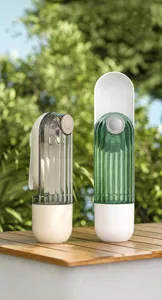Bottiglia portatile 2-in-1 acqua e cibo per animali domestici per viaggi all'aperto