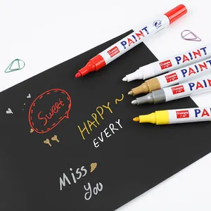 Set of waterproof metallic paint markers in multiple colors for tire graffiti and DIY crafts