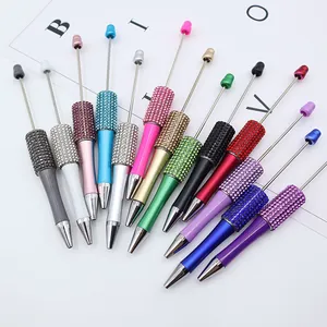 Penna a Sfera DIY con Perline Strass Scintillanti Penna Rotante Colorata in Cristallo Forniture per Ufficio Regalo di Scrittura per Donne