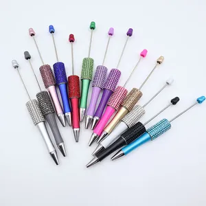 Set di penne a sfera fai-da-te con strass e perle in vari colori vivaci e brillanti