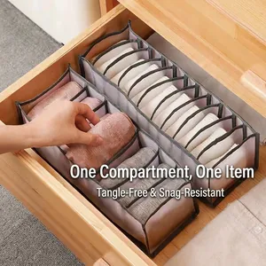Mesh drawer organizer box for neat storage of socks and underwear