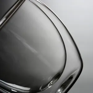 Minimalist heat-resistant double-walled borosilicate glass cup for coffee and juice