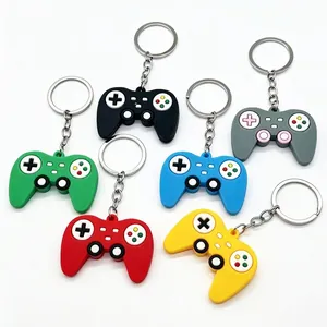 Creative Simulation Game Controller Keychain PVC Soft Glue Gamepad Pendant Keyring For Backpack Hanging Students Gamers Gift