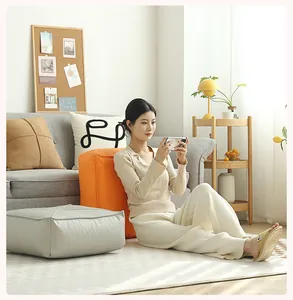 Comfortable Japanese style thickened floor pouf cushion shown in a cozy living room.