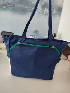 Bolsa de deporte multifuncional azul marino y blanco para tenis y equipo de pickleball