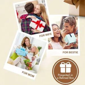 Refined gift box presentation for stainless steel bracelet, perfect for wife mom or bestie